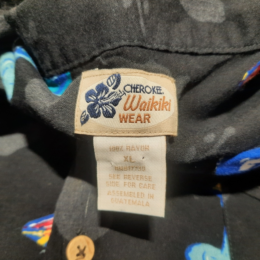Cherokee Waikiki Wear Hawaiian Shirt Cocktails Size XL - Picture 5 of 6